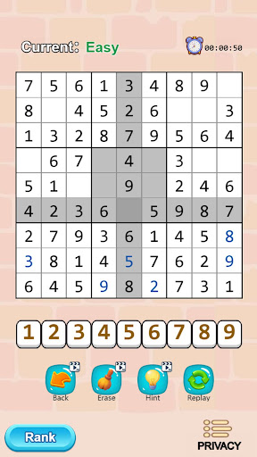 Logic Nine Number Grid official game screen